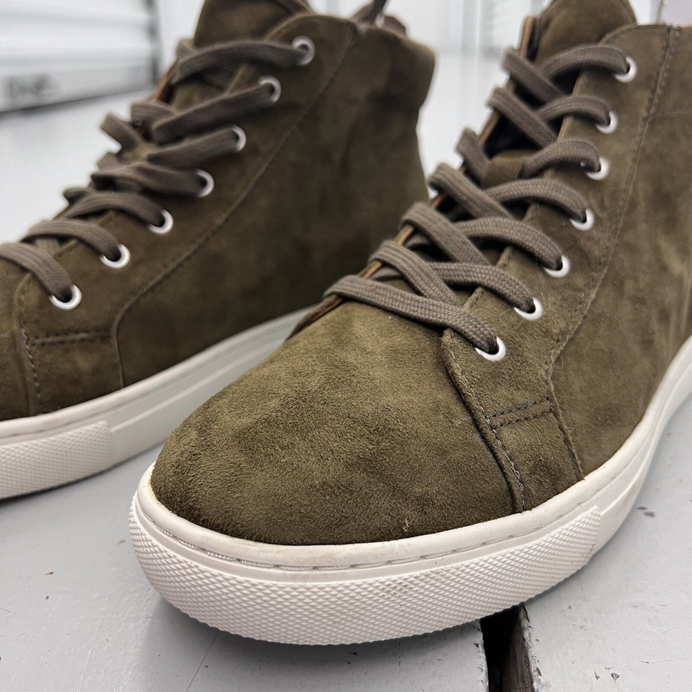 Polo Ralph Lauren Dree Womens 10.5B Olive Green Suede High Top Sneakers